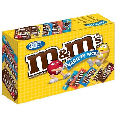 M&M's Chocolate Variety Pack 30 Full Size Packs