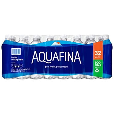 Aquafina 24-Pack 16.9-fl oz Purified Bottled Water in the Water department  at